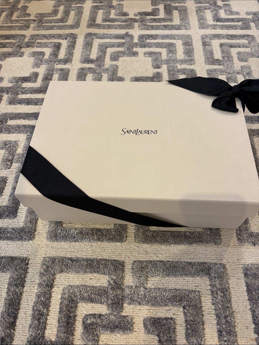 Saint Laurent gift box and ribbon